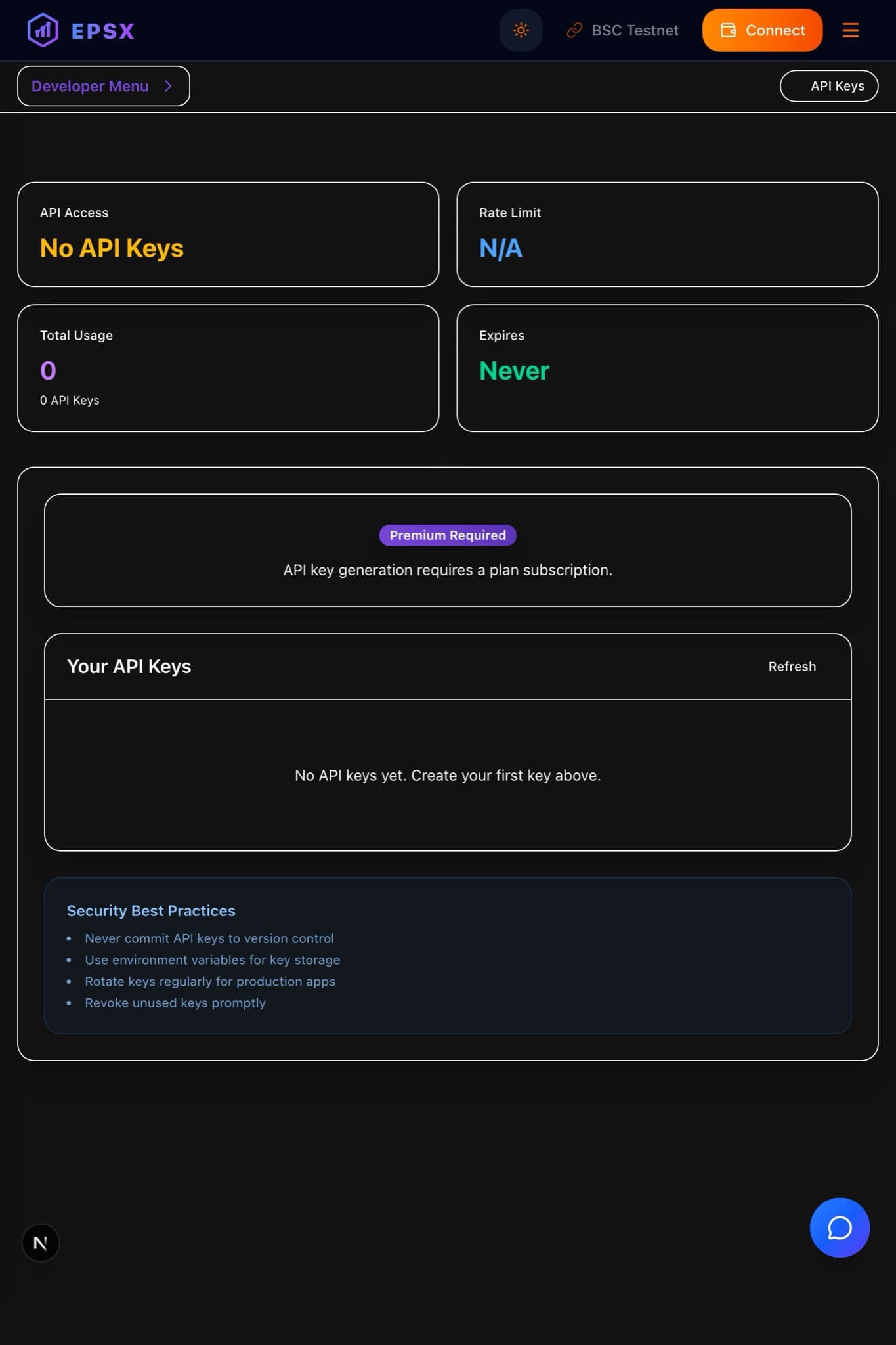 EPSX developer portal screen capture
